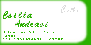 csilla andrasi business card